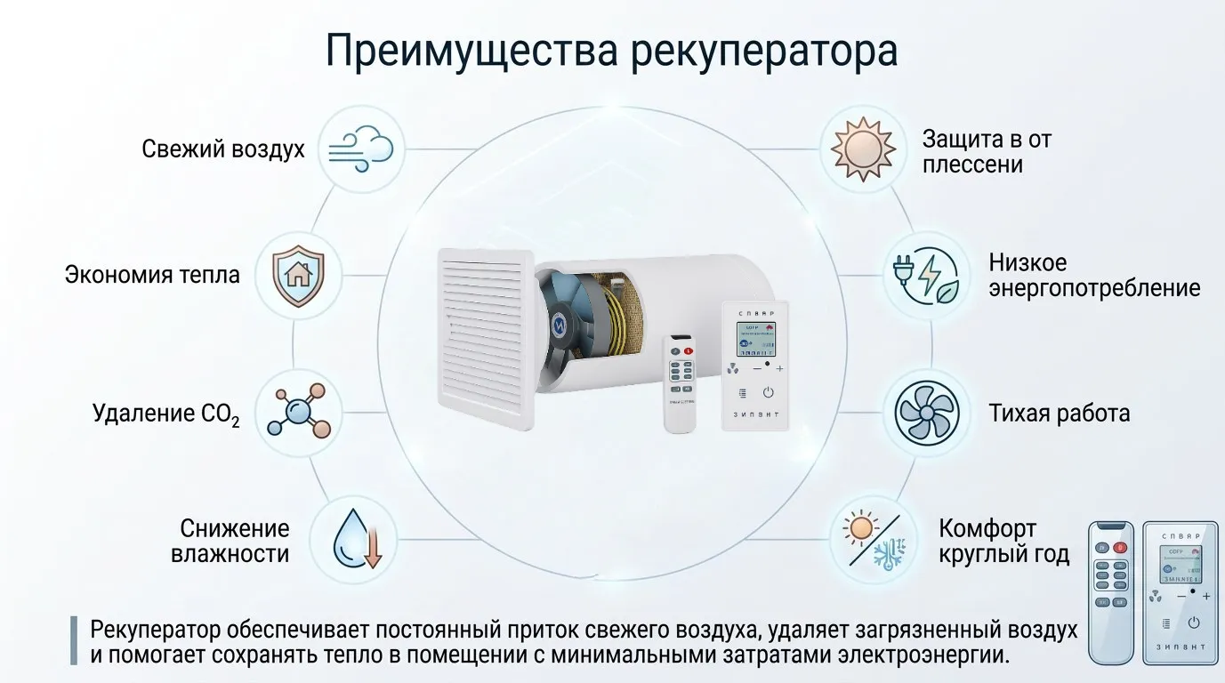 Преимущества рекуператоров СПВВР