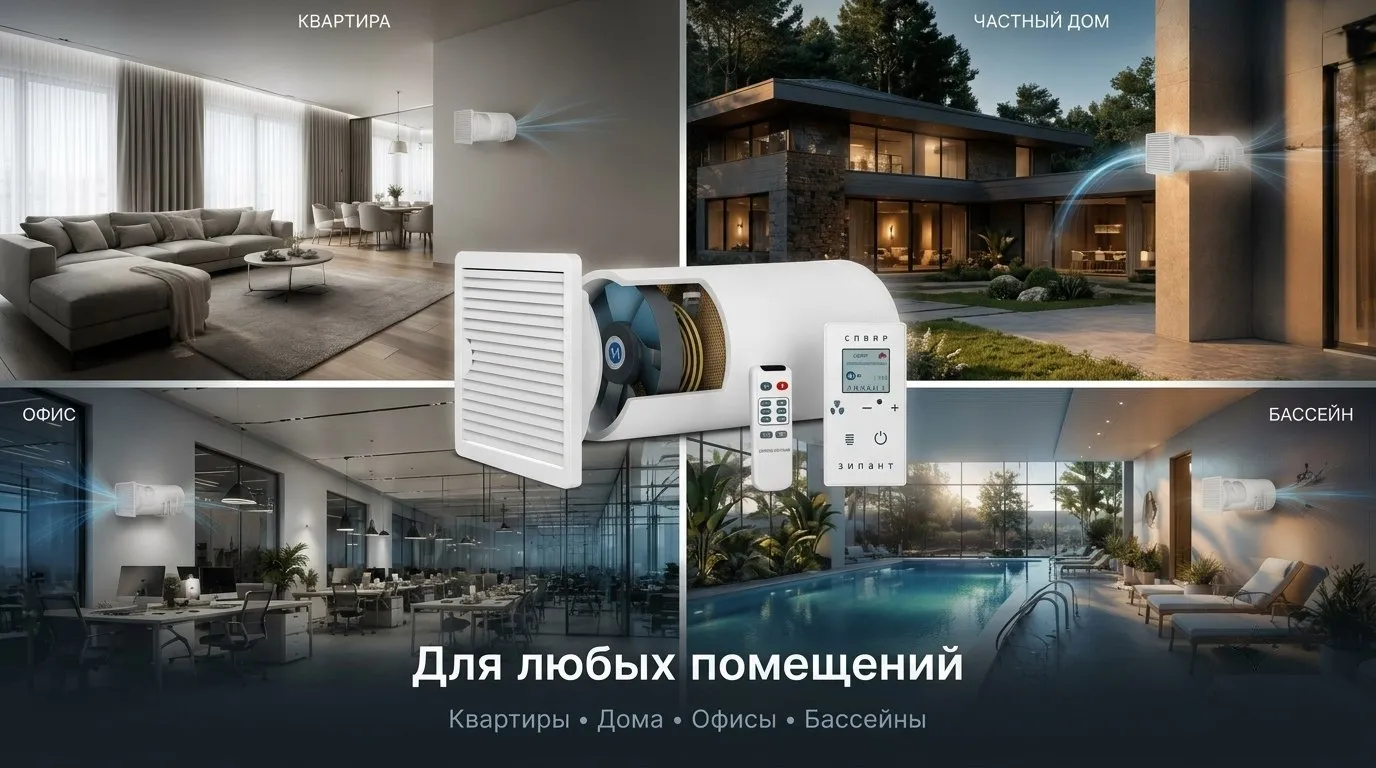 Для любых помещений СПВВР